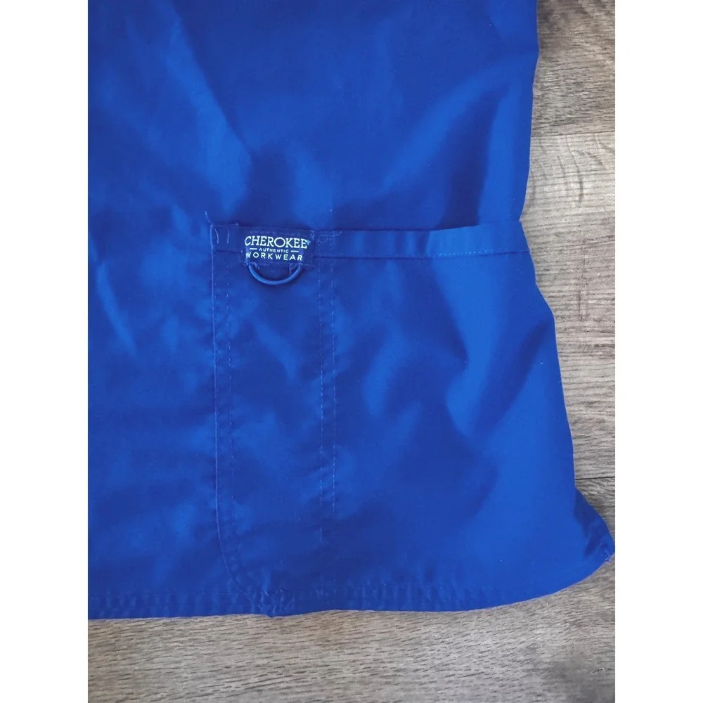 Cherokee Workwear Revolution‎ Royal Blue V-Neck Scrub Top Womens Large L WW620